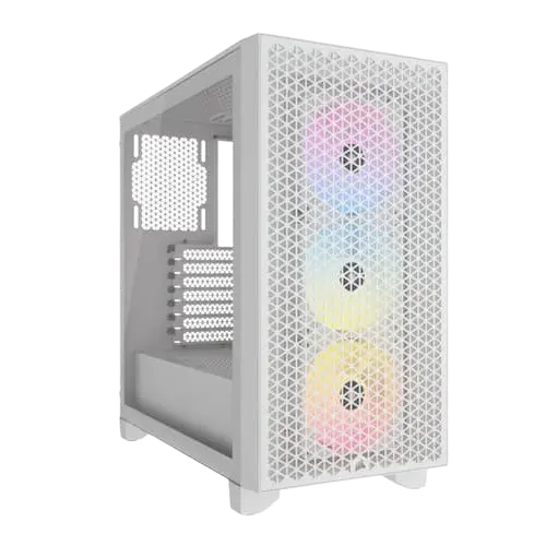 Corsair 3000D RGB Airflow Mid-Tower (ATX) Cabinet (White)