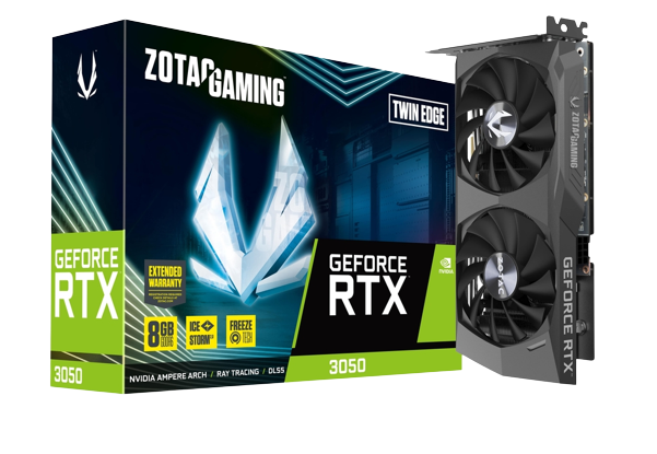 ZOTAC GAMING GeForce RTX 3050 TWIN EDGE 8GB GDDR6 (LHR)