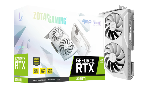 ZOTAC GAMING GeForce RTX 3060 Ti AMP White Edition 8GB GDDR6 (LHR)